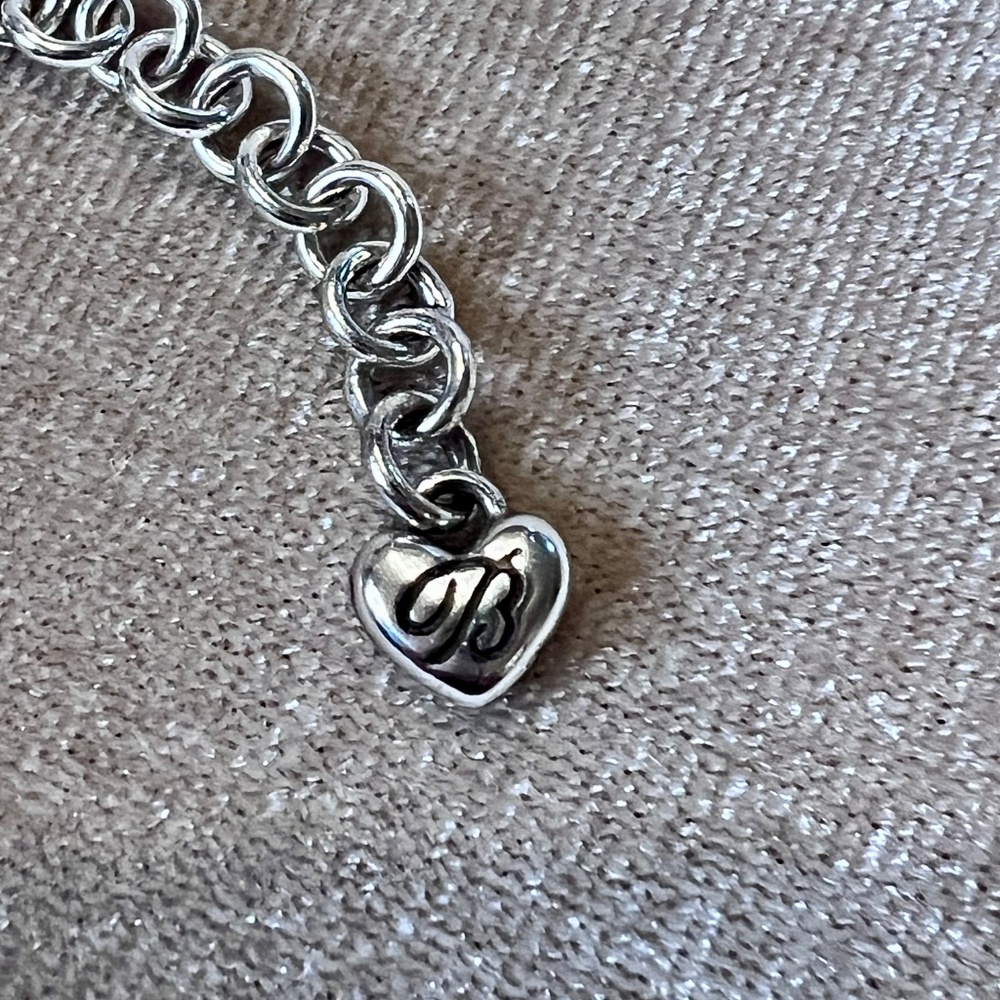 Silver tone large CZ necklace - Picture 4 of 6